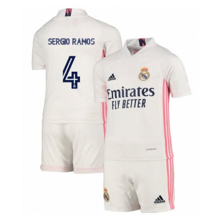 Real Madrid Fotbollströjor Sergio Ramos 4 Barn Hemma tröja 2020/21 Kortärmad